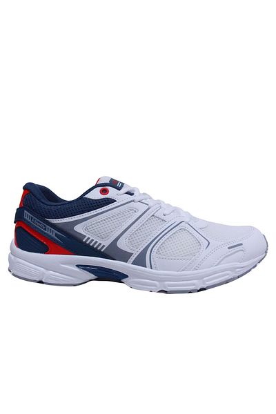 Kinetix White Navy Blue Red Lace-up Running Sneakers Sports Shoes