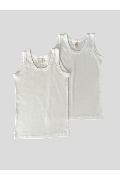 elmas kids Boy's Cotton White 2-Piece Undershirt Set