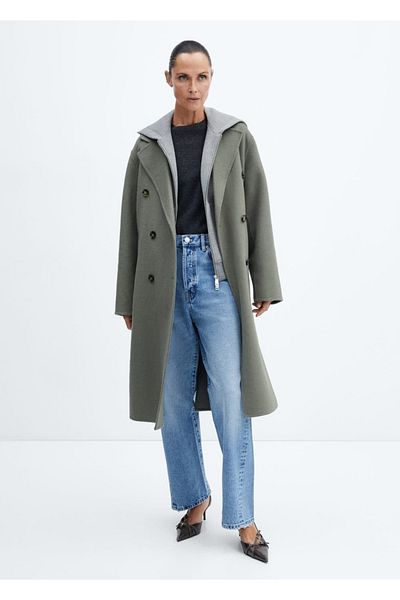 MANGO Woman Handmade oversize wool coat