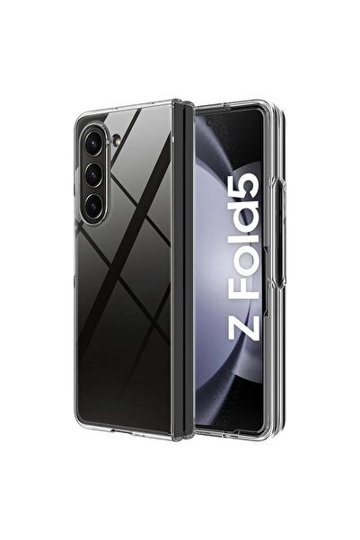 UnDePlus Samsung Galaxy Z Fold 5 Kılıf Droga Full Şeffaf Sararmaz İnce PC Ren...