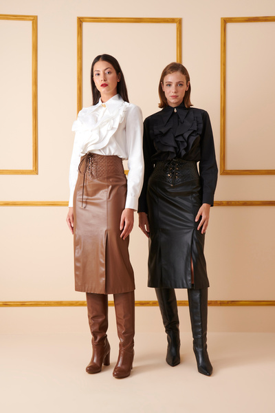 sleen exclusive Eko Deri Kapitone Etek