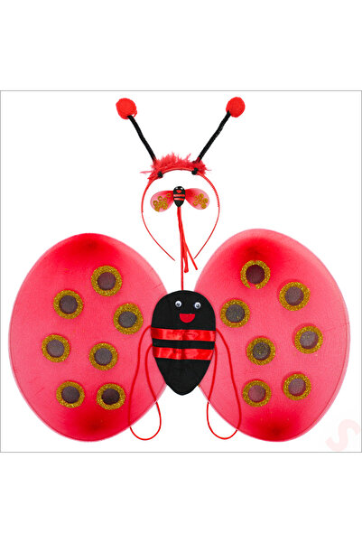 Süsle Baby Party Uğur Böceği Kanat, Asa ve Taç 3'lü Set