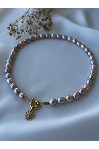 DURAN TAKI TASARIM Hakiki Inci Altın Kaplama Gümüş Kolye