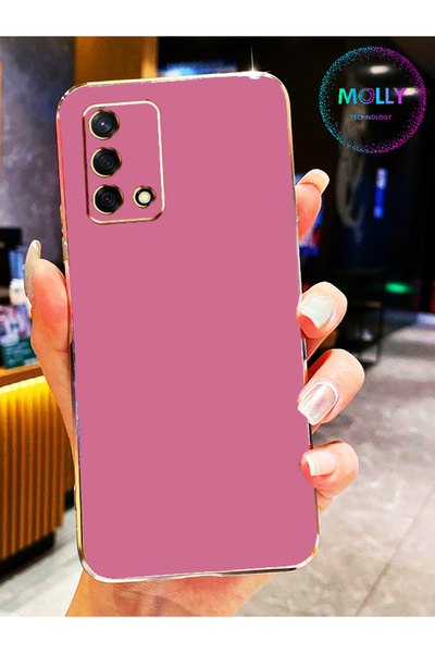 Molly Technology حافظة سيليكون فاخرة لهاتف اوبو A74 مع حواف أرجوانية وتفاصيل ...