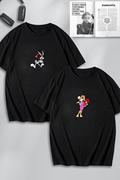 macklin Unisex majica za žene i muškarce Bugs Bunny i Lola Štampano Kombinaci...