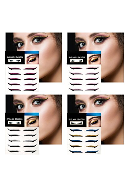 Lesvip's Kendinden Yapışkanlı Sticker Glitter Eyeliner 20 Çift