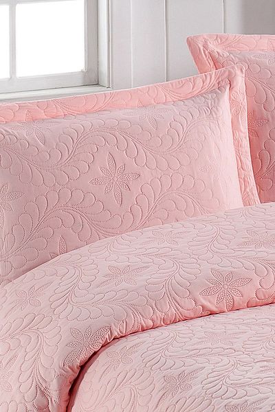 Örtüm Καπιτονέ κάλυμμα κρεβατιού Ivy Double Microfiber - Πούδρα