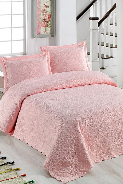 Örtüm Καπιτονέ κάλυμμα κρεβατιού Ivy Double Microfiber - Πούδρα