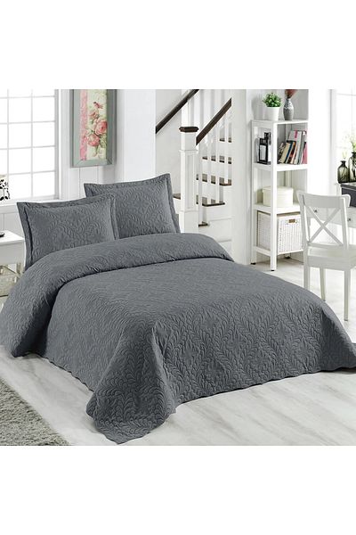 Örtüm Ivy Anthracite Microfiber Quilting - Διπλό κάλυμμα κρεβατιού