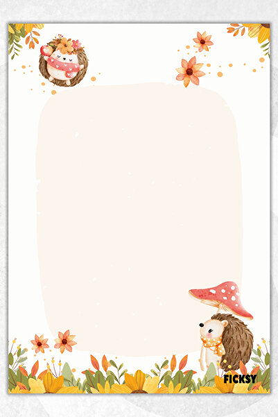 Ficksy ورق ملاحظات لطيف على شكل قنفذ - مقاس A5 - 50 ورقة - لوحة ملاحظات - لوحة مذكرة - قائمة عمل