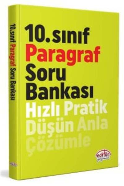 Editör Yayınları 10.sınıf Paragraf Soru Bankası Hızlı Pratik - Editör Yayınevi