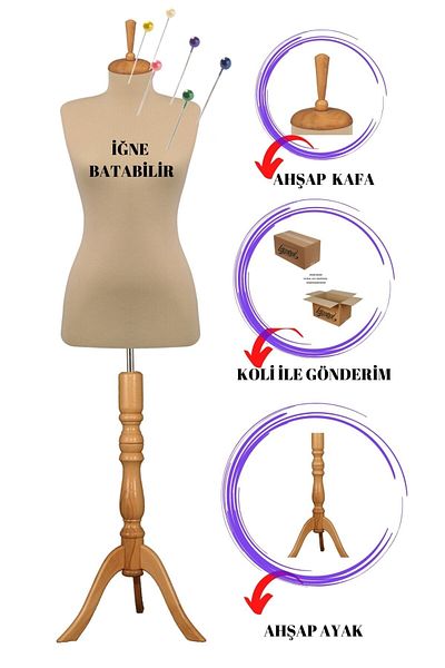 Manken İstanbul 42 Size Full Needle Sinking Tailor Mannequin Proofing Manikin Display Mannequin
