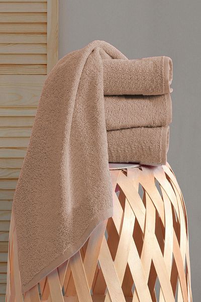 Mira Home Комплект от 4 памучни кърпи за лице, едноцветни, 50x90 см