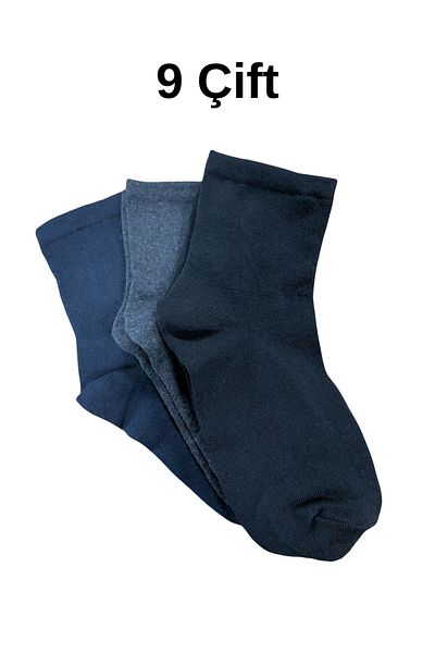 socksbox 9 чифта чорапи до средата на прасеца/36-43/Черно-Тъмносиньо-Сиво