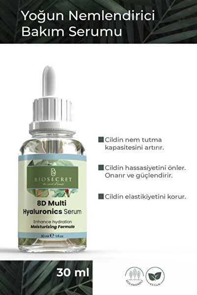 Biosecret Yoğun Nemlendirici Bakım Serumu (8D MULTİ HYALURONİCS SERUM) 30 ml ...