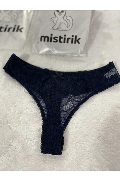 MİSTİRİK Masara Model Semi Dantela Moale Nisip Sting Chiloți Thong Model Culoare Mov