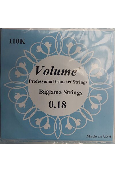 VOLUME Kısa Sap Bağlama (SAZ) Teli 0.18 Boncuksuz Concert Serisi Profesyonel Konser Teli