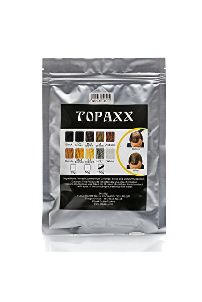 Topaxx Siyah/black Dolgunlaştırıcı Saç Kapatıcı Fiber Topik Tozu 100gr