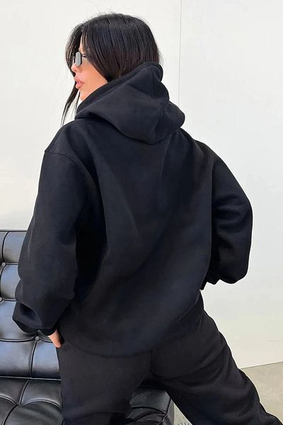 Modern Moda No Fears Printed Unisex Φούτερ με κουκούλα στο κάτω μέρος