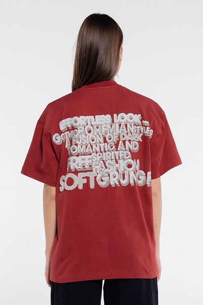 Friday Offset Γυναικείο πλακάκι Melaine 100% βαμβακερό Extra Oversize T-Shirt με λαιμόκοψη