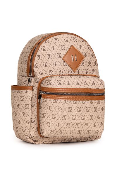 macharelbasic Women's Quilted Backpack Mink-tan