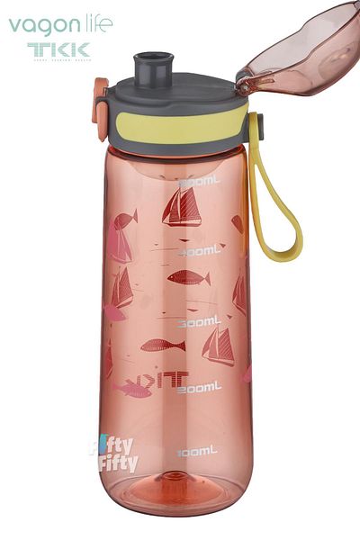 Vagonlife TKK 550 ML Comfortable Drinking (Without Straw) Bpa Free Tritan Water Bottle with Carrying Strap FFTKK1005-550ML
