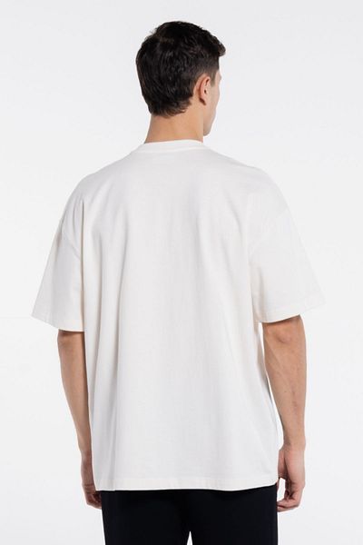 Friday Offset Ανδρικό μπλουζάκι Sam Ecru 100% βαμβακερό Extra Oversize Crew Neck