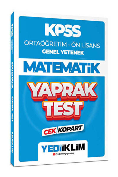 7iklim Yediiklim 2024 KPSS Ortaöğretim Genel Yetenek Matematik Çek Kopart Yap...