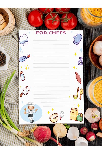 BULUT DİJİTAL Set of 3/to Do List/ For Chefs/ 50 Sheets