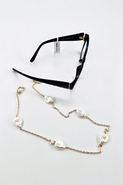 BNR design zaras pearl steel chain glasses accessory