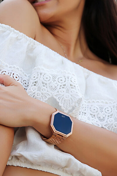 Up! Watch Unisex Pembe Altın Edge Mini Shiny Saat 1452