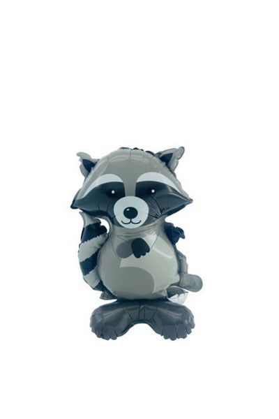 parti sürprizi Safari Animals Footed Raccoon Shaped Foil Balloon