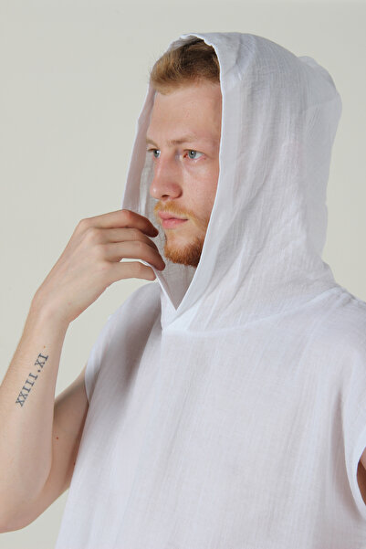 ARİNNASİDE Hooded Poncho with Muslin Pocket