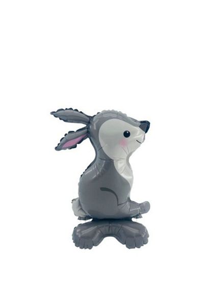 parti sürprizi Footed Rabbit Shaped Foil Balloon 1 Piece