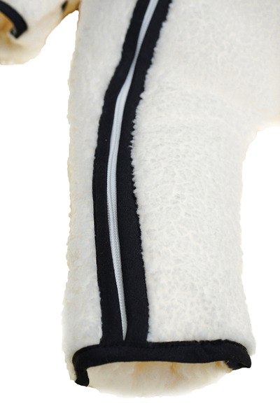 ipek atlas Baby Girl and Boy Plush Piping Booties and Gloves Jumpsuit