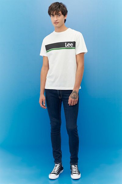 Lee L736 mosott sötét Xa férfi vékony, normál derekú, nagyon szűk Malone Jean nadrág