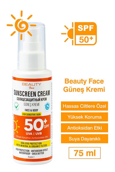 Beauty Face 50 Spf Antioxidant Effective Sunscreen Preventing Blemish Formation – 75 ml