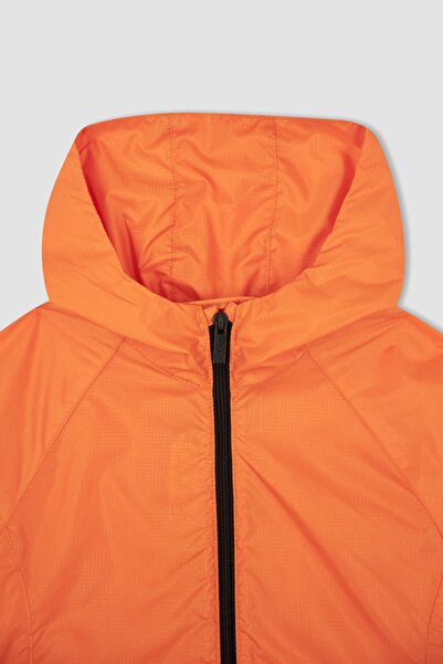 DeFacto Boy's Regular Fit Hooded Long Seasonal Raincoat