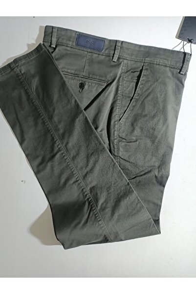 ATLIHAN pamuklu likralı yan cep klasik keten pantolon