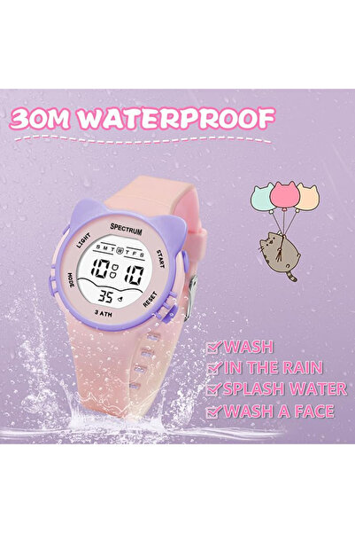 SPECTRUM PREMİUM Spectrum Premium Silikon Kordon Su Geçirmez Çocuk Dijital Kol Saati 2206L
