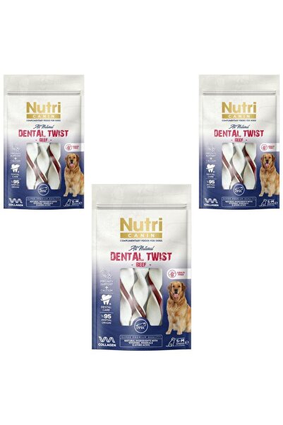 Nutri Canin Dental Twist Biftekli Diş Sağlığı Köpek Kemik Ödülü 80 Gr x 3 Adet