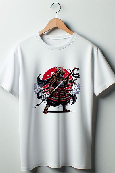 Vordevia Μπλουζάκι με λαιμόκοψη με στάμπα Samurai White Oversize