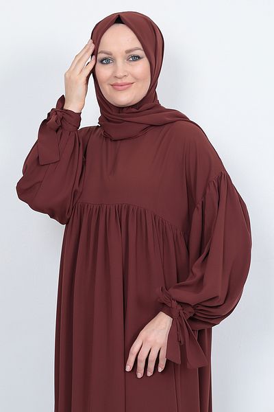 MARQUANT Μακρύ φόρεμα Hijab με κορδόνι με φερμουάρ γιακά