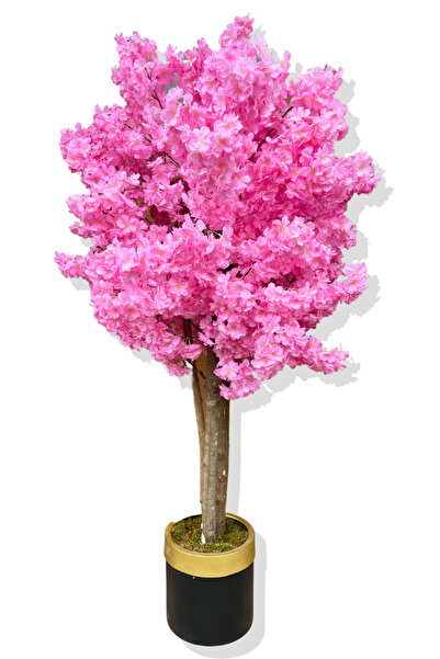 Cihan Çiçekçilik Yapay Ağaç Bahar Dalı 180 Cm Gümüş Kemerli Saksı