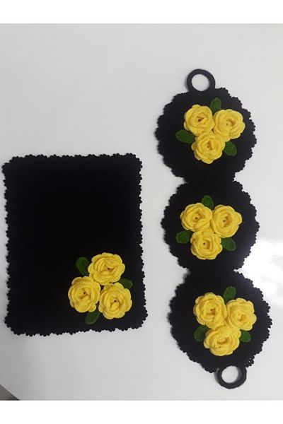ASAFRİ Hand Knitted Dowry & Gift Fiber Set Set of 2