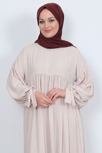 MARQUANT Μακρύ φόρεμα Hijab με κορδόνι με φερμουάρ γιακά