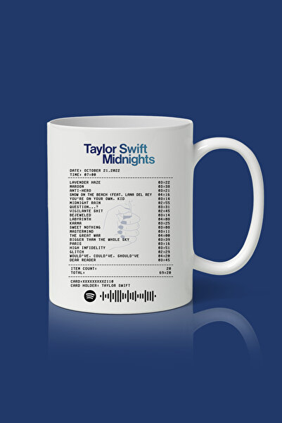 designedfy كوب مطبوع عليه ألبوم Taylor Swift Midnights