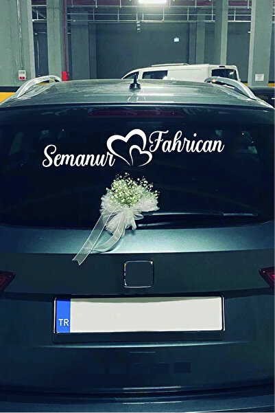 STİCKERCI BEY Düğün Nişan Söz Araba Arkası Yazısı Kişiselleştirilebilir Stick...