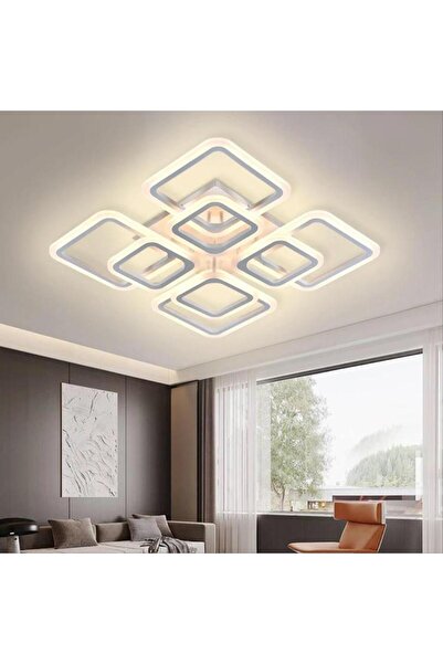 Sanctum Avize MS73005- 4+4 Beyaz Plafonyer Lüks Modern 8'Lİ Günışığı Ledli Avize