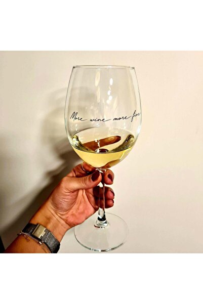 The Lucid Lab More Wine More Fine / Yazılı Paşabahçe Şarap Kadehi - 615 CC